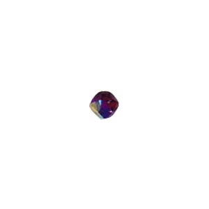 Pressed Faceted Iridescent Rainbow coating Glass Beads 7947