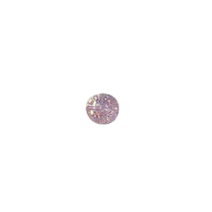 Pressed Faceted Iridescent Rainbow coating Glass Beads 7964