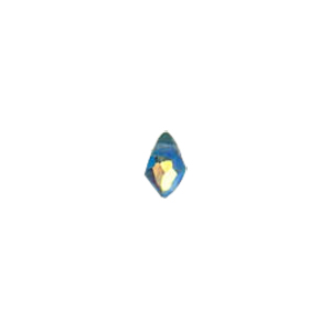 Pressed Faceted Iridescent Rainbow coating Glass Beads 7983