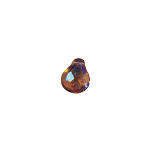 Pressed Faceted Iridescent Rainbow coating Glass Beads 7984