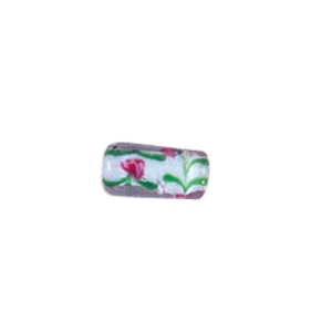 Confetti Mosaic pattern Glass Beads with color line 8033