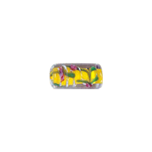 Confetti Mosaic pattern Glass Beads with color line 8038