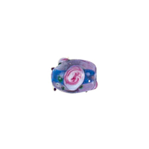 Confetti Mosaic pattern Glass Beads with color line 8063