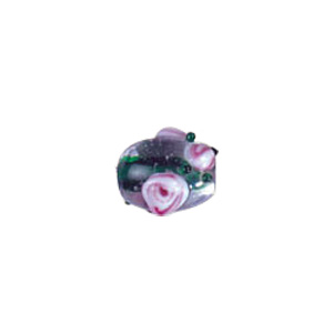 Confetti Mosaic pattern Glass Beads with color line 8064