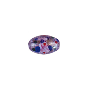 Confetti Mosaic pattern Glass Beads with color line 8066