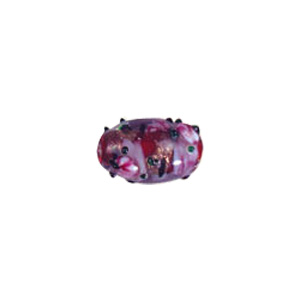 Confetti Mosaic pattern Glass Beads with color line 8070