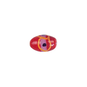 Multi Color stringer, dotted and striped Lampworked Glass Beads 8120