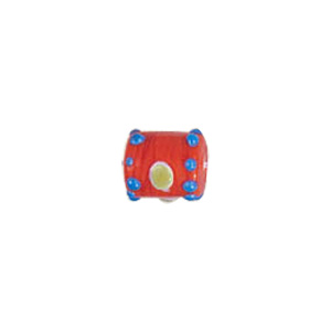 Multi Color stringer, dotted and striped Lampworked Glass Beads 8143