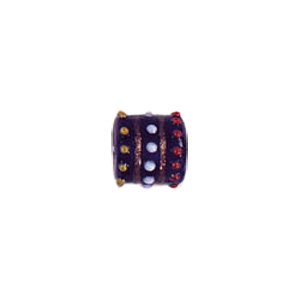 Multi Color stringer, dotted and striped Lampworked Glass Beads 8149