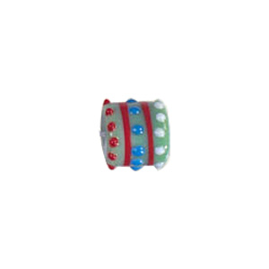Multi Color stringer, dotted and striped Lampworked Glass Beads 8150