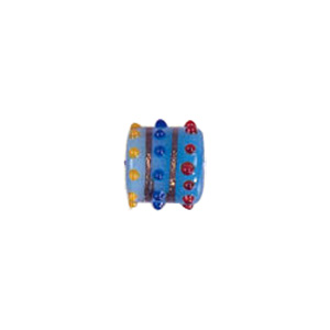 Multi Color stringer, dotted and striped Lampworked Glass Beads 8154