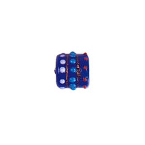 Multi Color stringer, dotted and striped Lampworked Glass Beads 8155