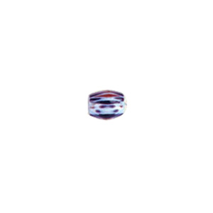 Chevron Glass Beads long hole 8164
