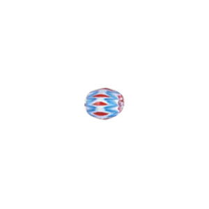 Chevron Glass Beads long hole 8176