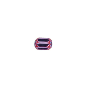 Chevron Glass Beads long hole 8200