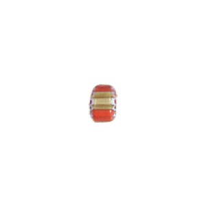 Chevron Glass Beads long hole 8203