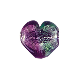 Silver foiled Furnace Glass Beads large 2 tone 8439