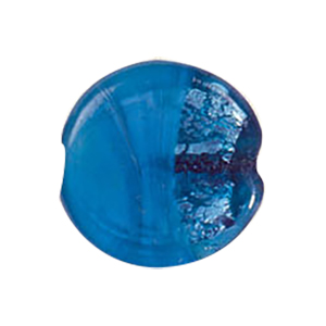 Silver foiled Furnace Glass Beads large 2 tone 8465