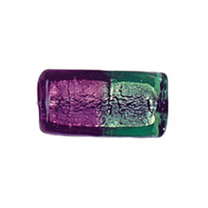 Silver foiled Furnace Glass Beads large 2 tone 8458