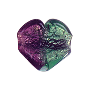 Silver foiled Furnace Glass Beads large 2 tone 8463