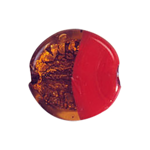 Silver foiled Furnace Glass Beads large 2 tone 8466