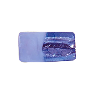 Silver foiled Furnace Glass Beads large 2 tone 8461