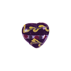 Decorative Glass Charms Hearts and Leafs 8577