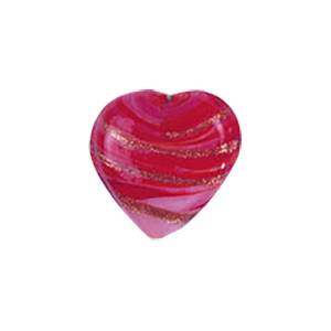 Decorative Glass Charms Hearts and Leafs 8582