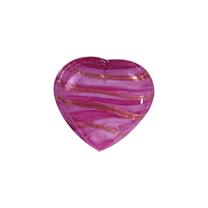 Decorative Glass Charms Hearts and Leafs 8584