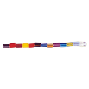 Candy Cane Glass Beads Color lined 8657