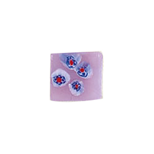 Glass Cabochons decorated Squares 8794