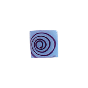 Glass Cabochons decorated Squares 8797