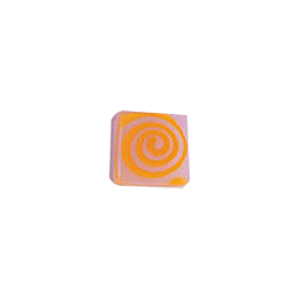 Glass Cabochons decorated Squares 8822