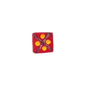 Glass Cabochons decorated Squares 8853