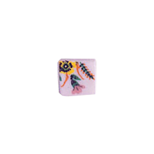 Glass Cabochons decorated Squares 8858