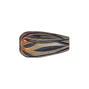 Hand Carved Horn Beads Gray or Black 10022