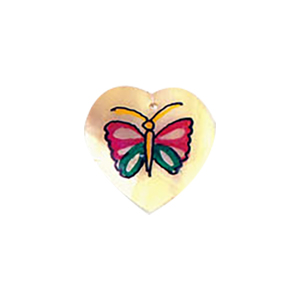 MOP Shell Pendants Printed and Painted 10375