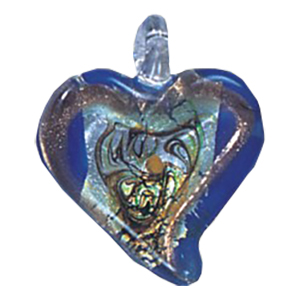 Silver Foiled Glass Pendants 12001