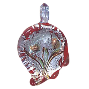 Silver Foiled Glass Pendants 12006