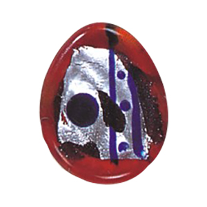 Silver Foiled Glass Pendants 12007