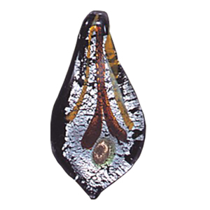 Silver Foiled Glass Pendants 12008