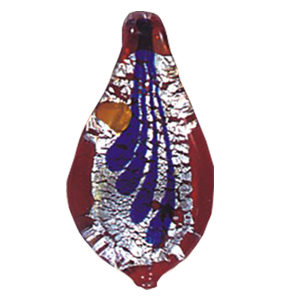 Silver Foiled Glass Pendants 12012