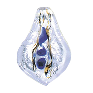 Silver Foiled Glass Pendants 12018