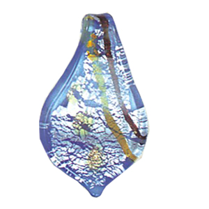 Silver Foiled Glass Pendants 12019