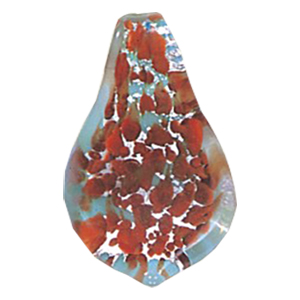 Silver Foiled Glass Drop Pendants 12023