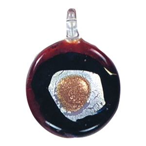Silver Foiled Glass Drop Pendants 12040