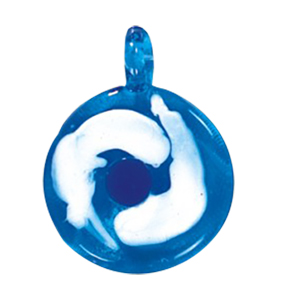 Silver Foiled Glass Drop Pendants 12043