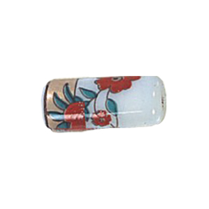 Printed Fancy Glass Beads 11216