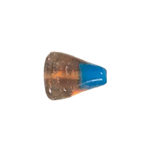 2 tone color lined Glass Beads and w or stringer designs 11697