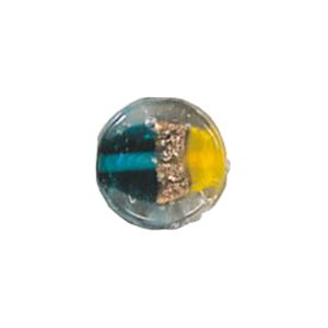 2 tone color lined Glass Beads and w or stringer designs 11700